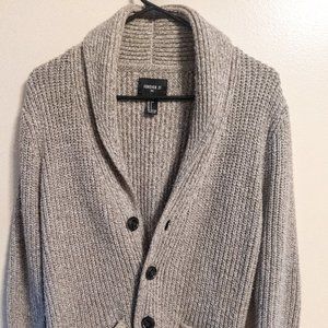 Tan/Brown Forever 21 Arm Patch Cardigan - S